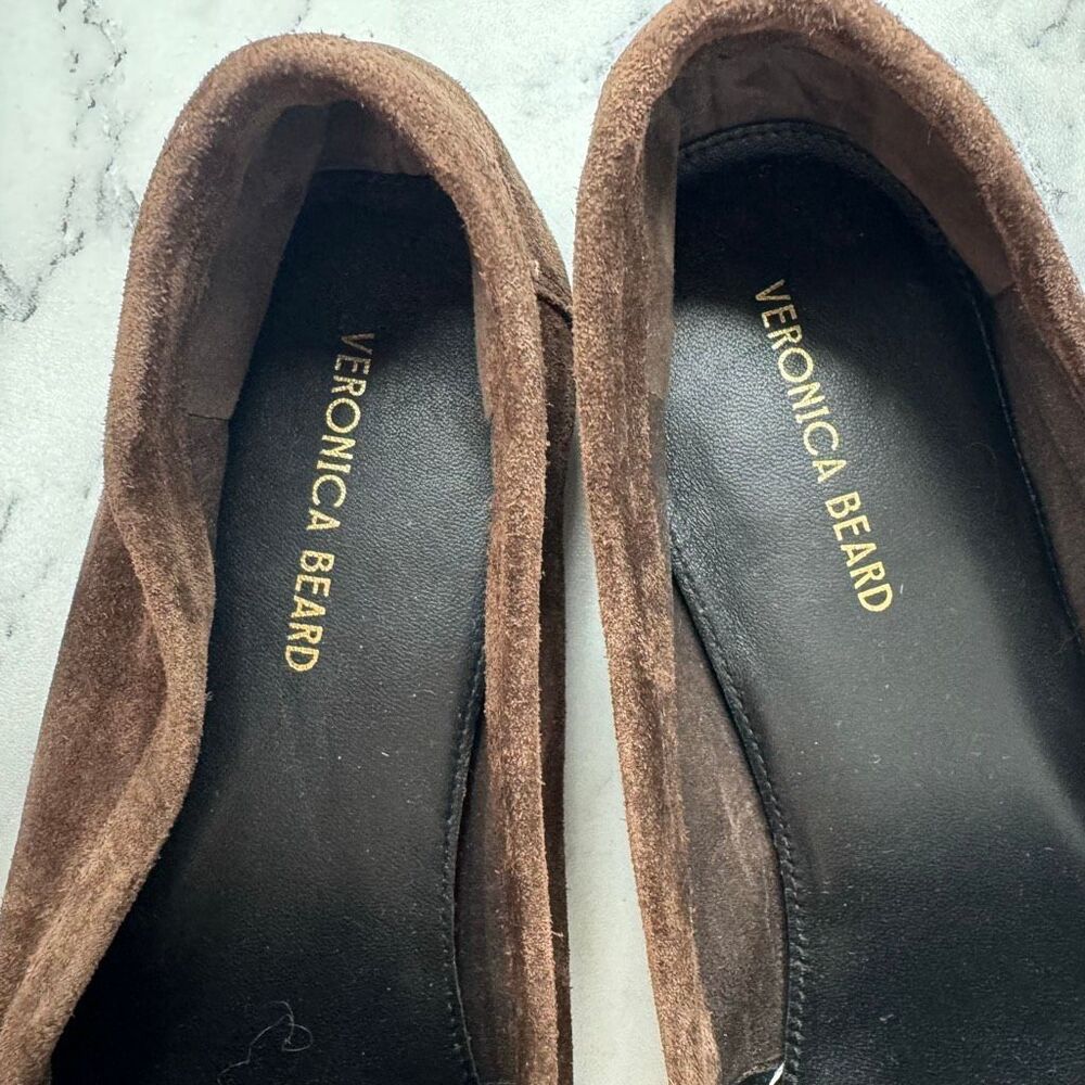 Veronica Beard Espresso Suede Penny Loafer 7.5 - Picture 5 of 7